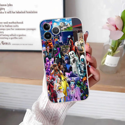 F-Fortnites-Cools maska za telefon za iPhone 17 16 15 14 13 12 11 Pro Max Plus, mekana navlaka, personalizirani DIY