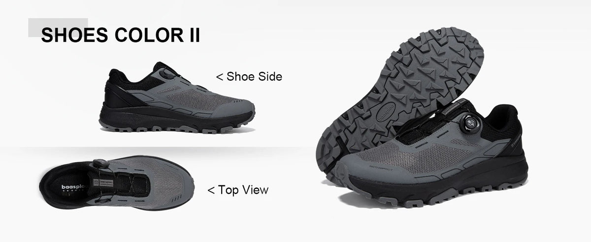 Baasploa Men Hiking Shoes Outdoor Climbing Mesh Breathable Travel Walking Shoes Male Non-Slip Wear Resistant Comfortable Sneaker