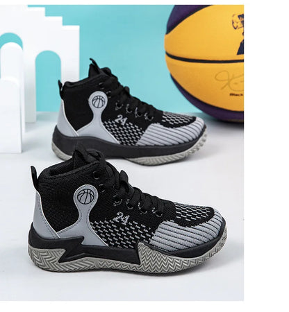 Large Size High Top Sports Shoes Men's Casual Breathable Comfortable Thick Bottom Basketball Shoes Running Shoes