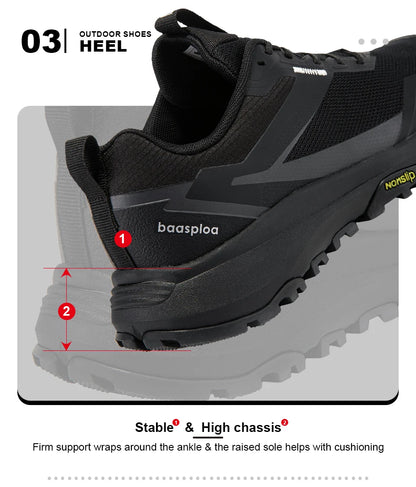 Ténis de caminhada para homem Baasploa: calçado de moda para atividades ao ar livre, leve e respirável; calçado casual masculino antiderrapante e resistente ao desgaste, ideal para escalada