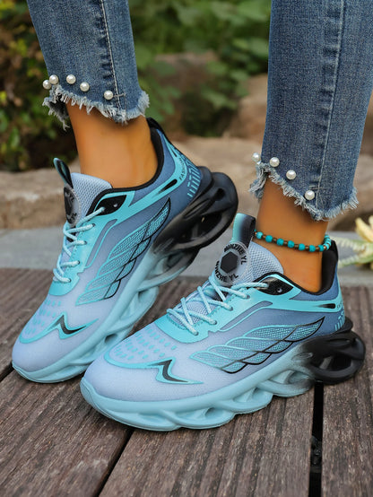 Summer Unisex Running Shoes Women Lightweight Mesh Breathable Comfortable Flat Soft Tennis Shoes Lace-up Sneakers
