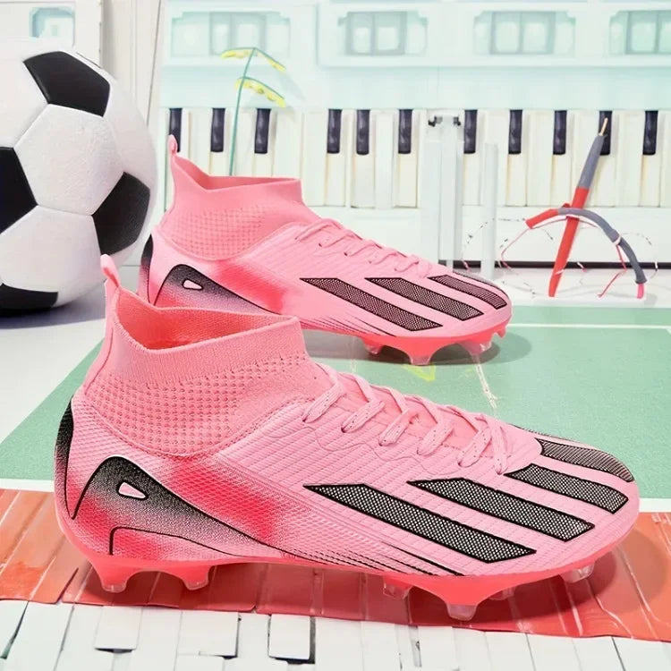 Men New TF Football Boots Sneakers Society Turf Grass Ultralight Male Soccer Shoes Comfortable Ankle Football Shoes Futsal Fast