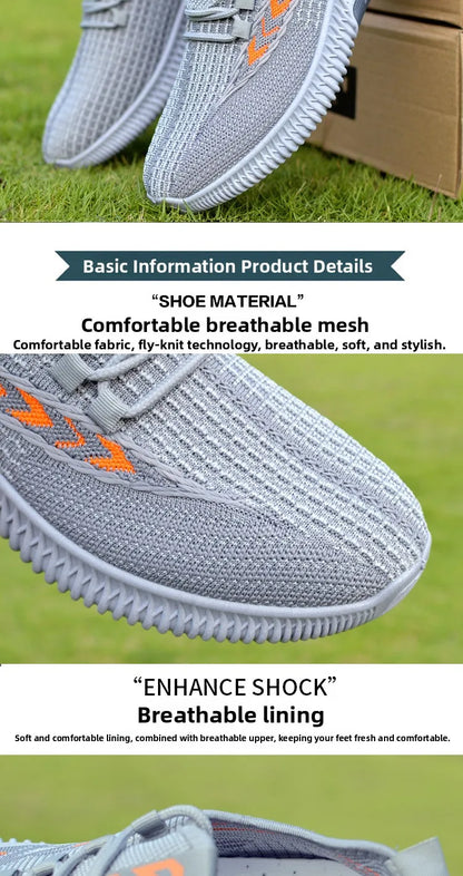 New Summer Men's Shoe Versatile Coconut Shoe Breathable Thin Mesh Casual Slip-On Sports Shoe Comfortable Low Cut round Toe