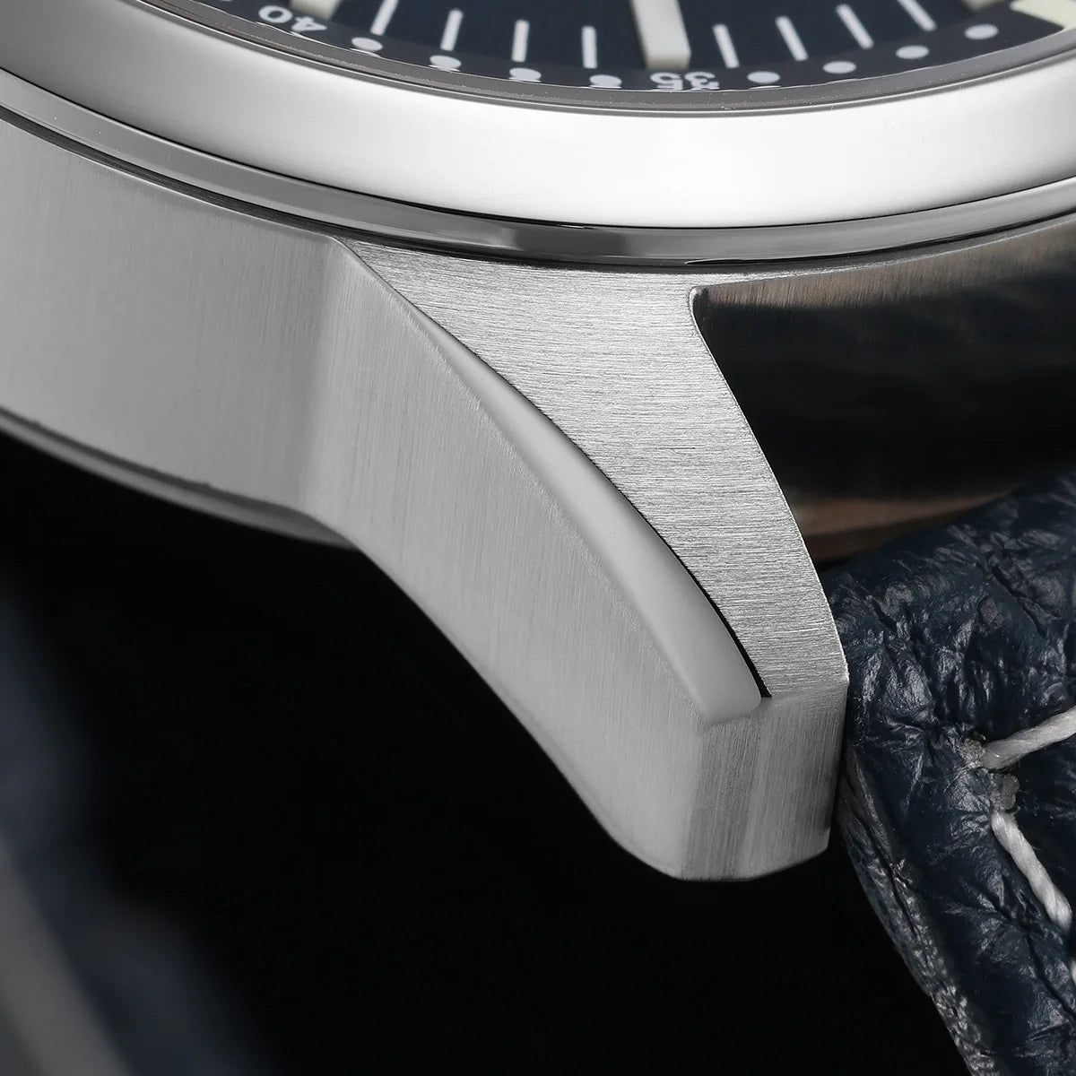 BERNY Men's Automatic Diver Watch Supper Luminous Sapphire AR Coated MlYOTA 8215 Leather Strap Mechanical Diving Watches for Men