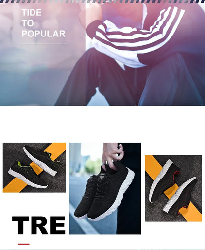 Sports Men Running Jogging Shoes Casual Sneakers Outdoor Lace Up Breathable Mesh Light Tennis Outdoor Walking Size 39-46
