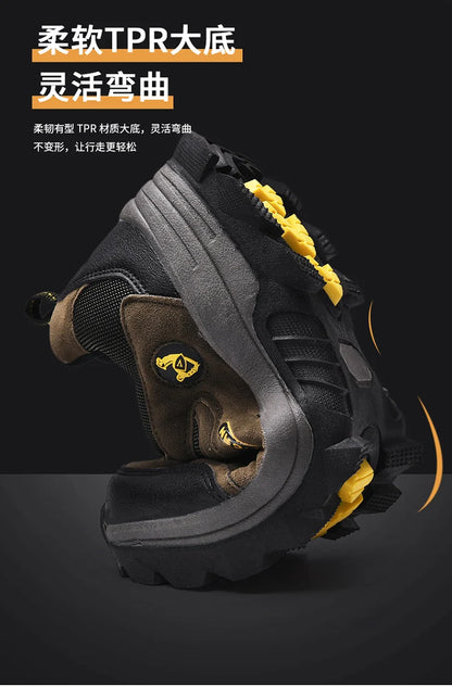 Winter Casual Shoes Men Leather Comfortable Walking Shoes Autumn Classic Outdoor Sneakers Women High Top Hiking Sneakers Lace Up
