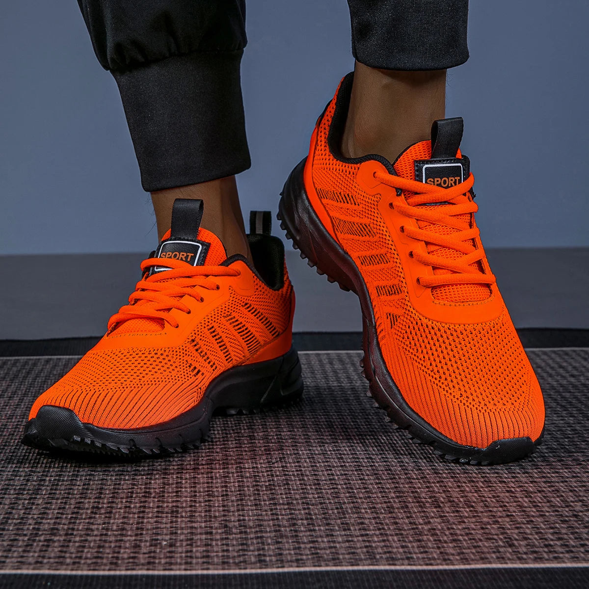 Men Running Shoes Lightweight Breathable Jogging Sport Shoes Male Lace-up Fashion Comfort Non-slip Casual Sneakers Man