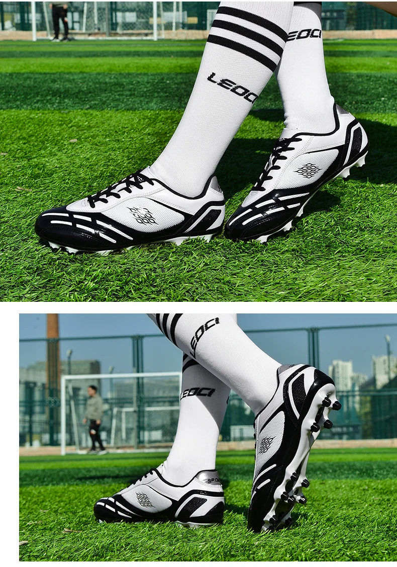 Soccer Shoes Men Turf Football Boots Fashion Firm Ground Studs Anti Slip Boy Sneakers Original Outdoor Field Training Trainers