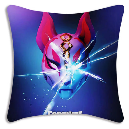 Anime game Fortnites Pillow Covers Cartoon Sofa Decorative Home Double-sided Printing Short Plush Cute Cushion Cover