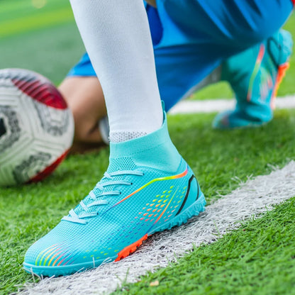 Men Football Boots Professional Turf Futsal Match Grass Unisex Outdoor Training Soccer Shoes Soccer Cleats Non-slip Breathable