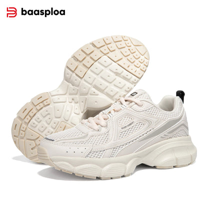 Baasploa Women Running Shoes Fashion Lightweight Mesh Non-slip Jogging Sneaker Female Outdoor Breathable Colorful Casual Shoes