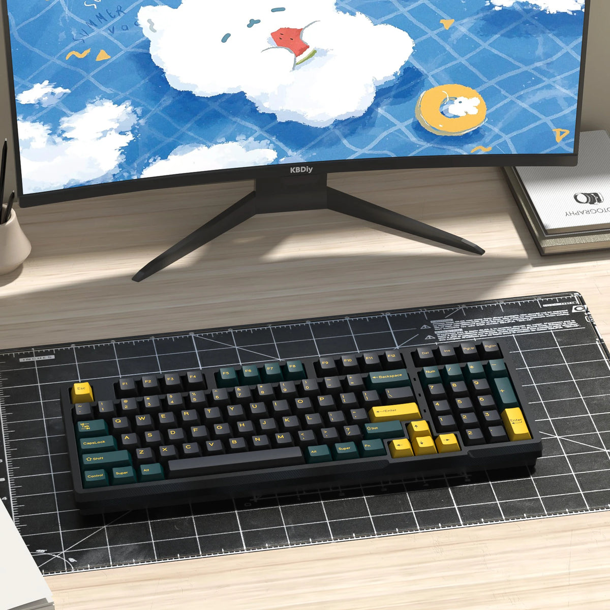 KBDiy GMK MarrsGreen Keycap teclas ISO de PBT double shot con perfil Cherry para kit DIY de teclado mecánico gamer Gaming Point KeyCap