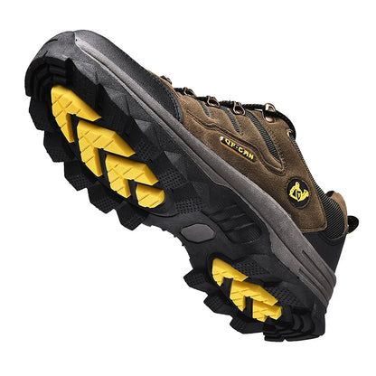 Winter Casual Shoes Men Leather Comfortable Walking Shoes Autumn Classic Outdoor Sneakers Women High Top Hiking Sneakers Lace Up