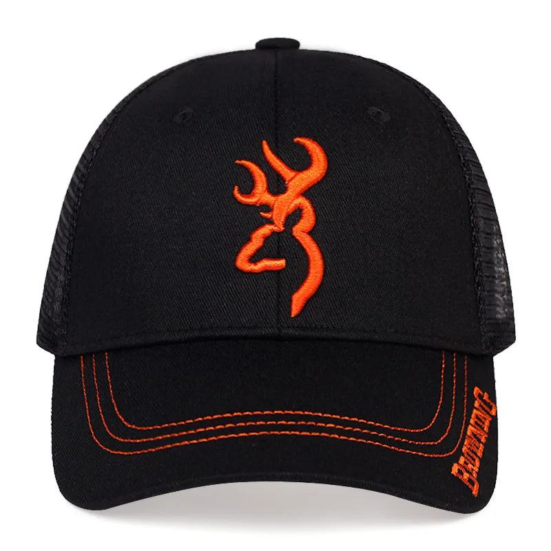 Embroidered Totem Baseball Hat, High Quality Hip Hop Outdoor Mesh Hat, Sunshade, Breathable Truck Hat