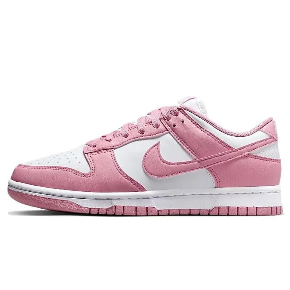 Nike Dunk Low Pink and White Colorway Low-Top Retro Casual Sneakers Durable Skate Shoes for Women DD1873-112