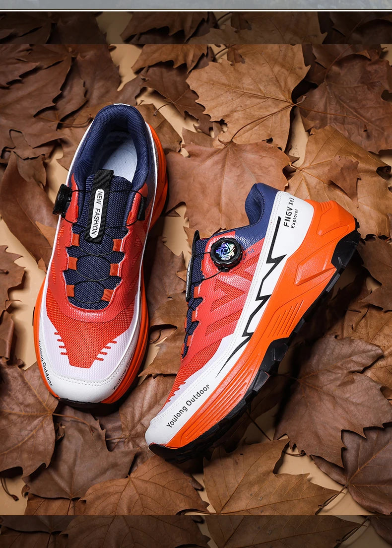 Mens Sneakers Casual Outdoor Anti Slip Shock-absorbing Versatile Off Road Hiking Shoes Comfortable Soft Sole Running Shoes Man
