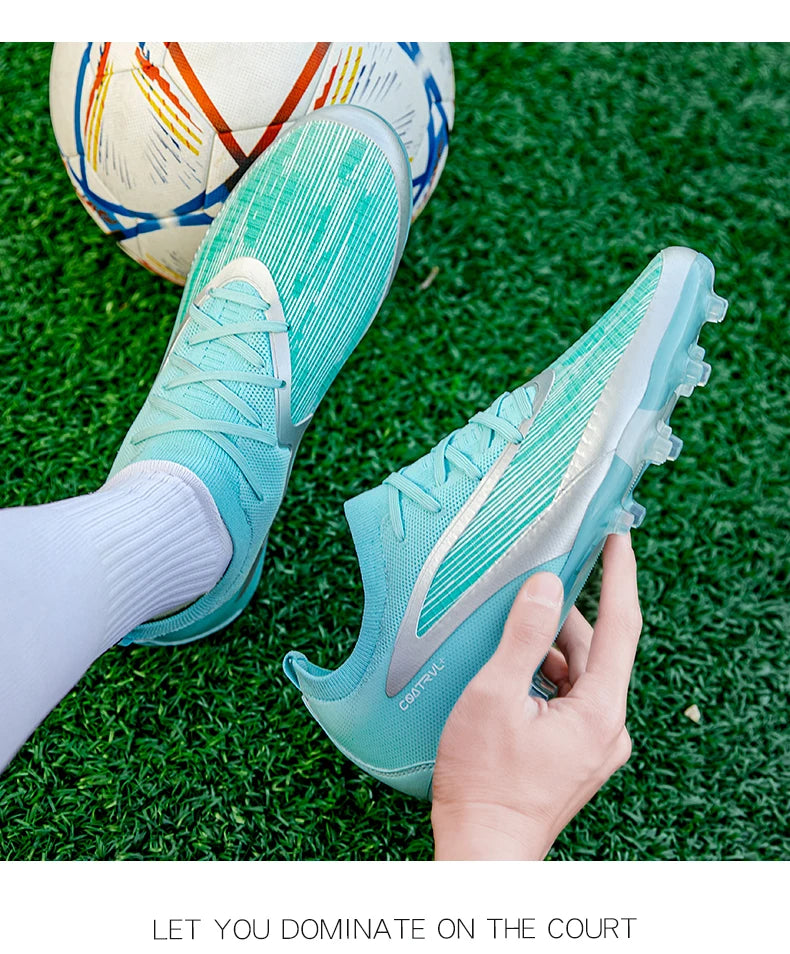 New Men Football Boots Sport Adult Long Spikes Soccer Shoes Training Outdoor Cleats Breathable Non Slip Boys Match Comfortable