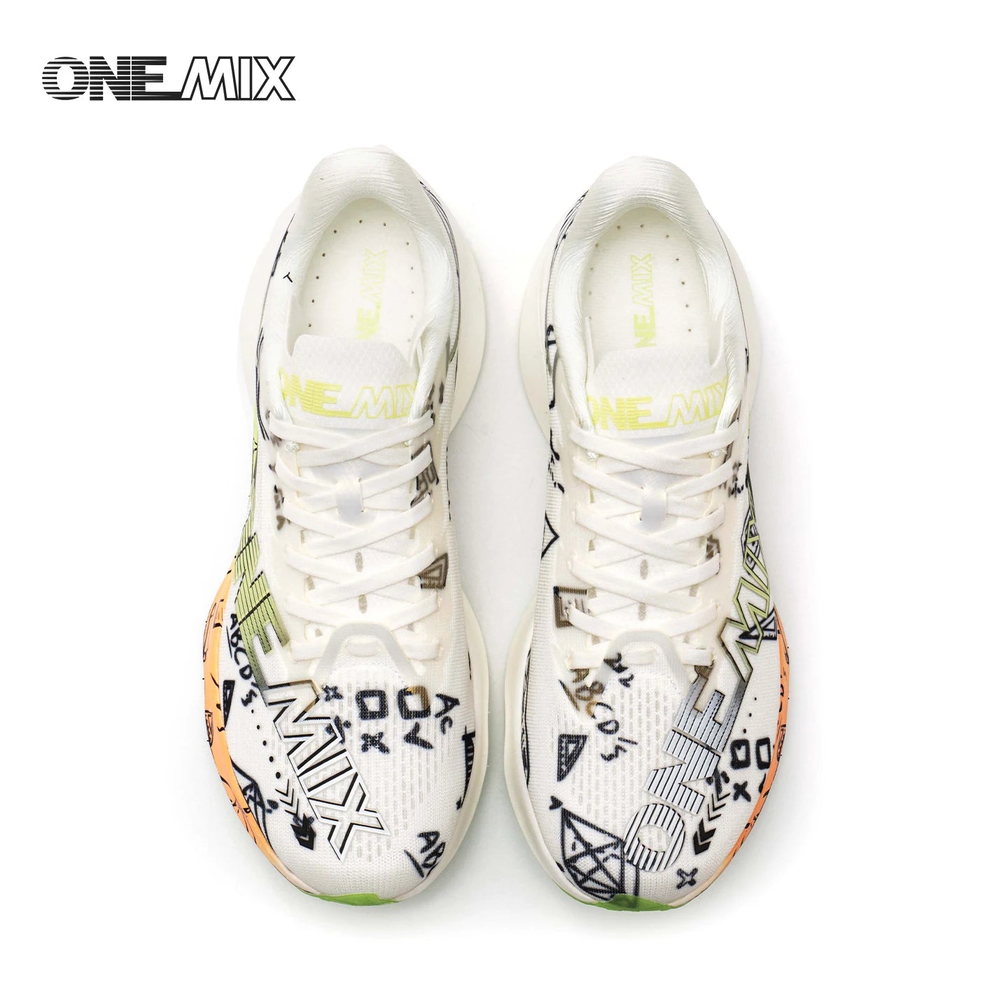 ONEMIX New Nylon Carbon Board Marathon Running Racing Shoes Shock-relief Professional Stable Support Ultra-light Rebound Sneaker