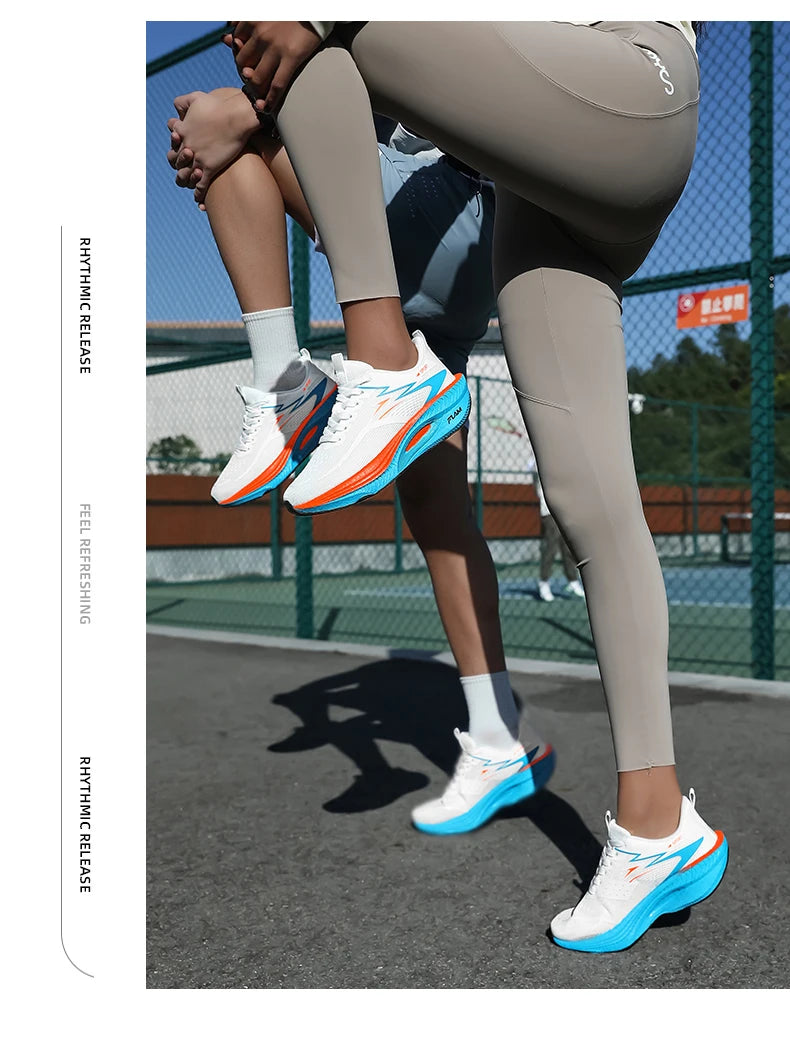 Men Sports Running Shoes Marathon Air Cushion Breathable Lightweight Comfortable Women Outdoor Athletic Sneakers Jogging Tenis