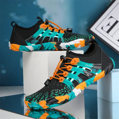 Men Women Water shoes Upstream Wading Swimming Barefoot Five Fingers Aqua Shoes Colorful Beach Seaside Light Unisex Sneakers New