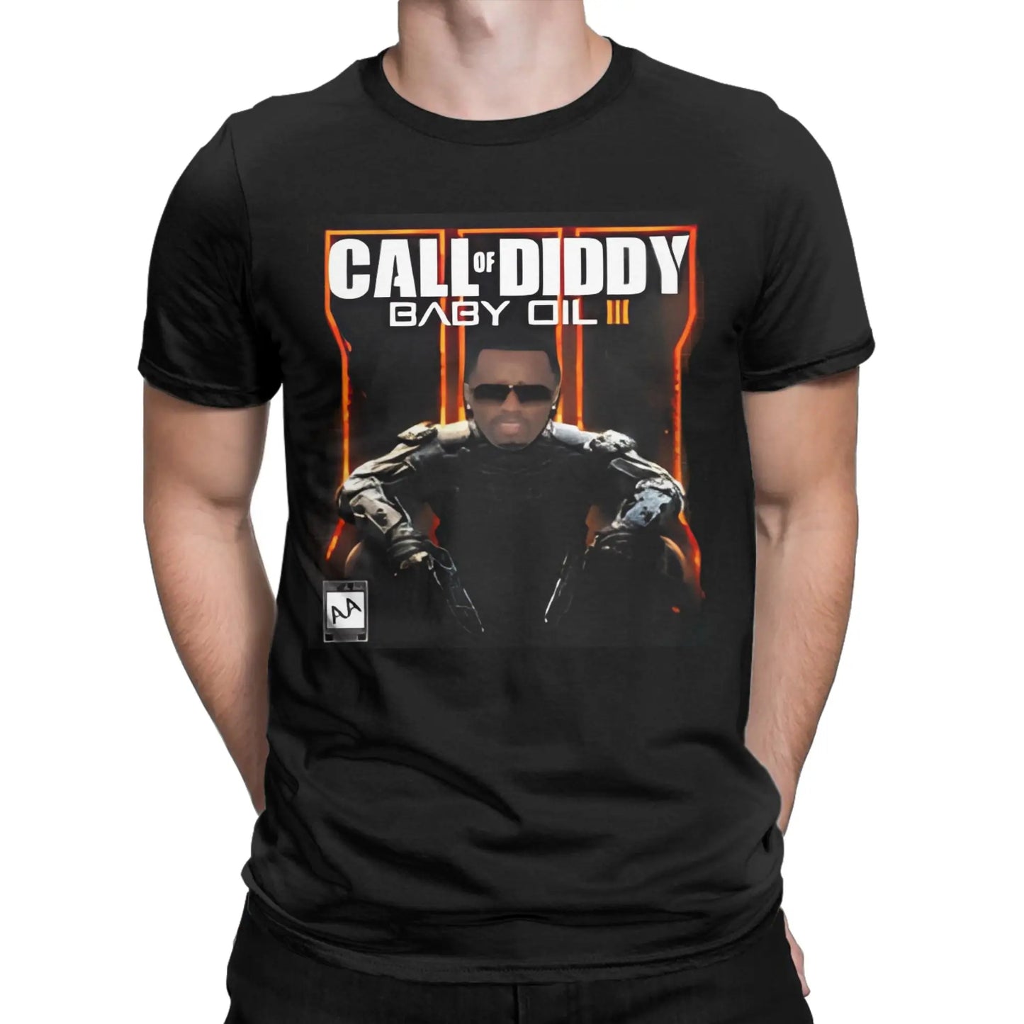 Pánské tričko Call of Diddy Party Brainrot Sigma, humorné tričko ze 100% bavlny, krátký rukáv, tričko s kulatým výstřihem, klasické oblečení