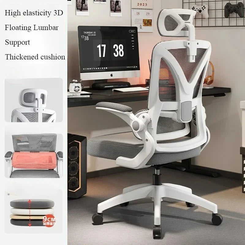 Ergonomic Gaming Chair 3D Lumbar Support Racing Swivel Adjustable Breathable Mesh High Density Sponge Seat Office Chair
