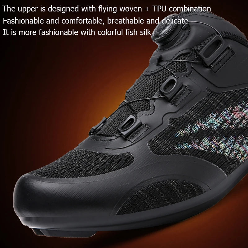 Scarpe da ciclismo MTB uomo donna T03 viola traspiranti, a sgancio rapido, per ciclismo su strada, sport outdoor, racing e allenamento