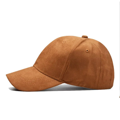 Casquette de baseball en daim en gros, automne-hiver, pour hommes et femmes, casquette unie d'hiver, style urbain, unisexe, ajustable, décontractée, unie, Gorra Caps