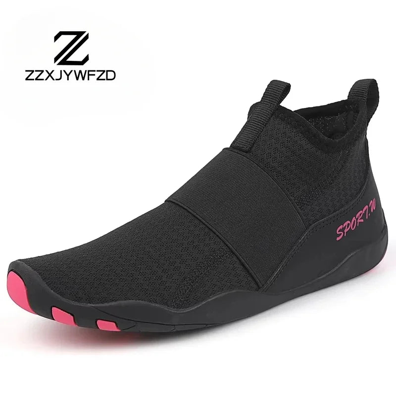 Zapatillas deportivas de exterior para senderismo y vadeo, unisex, para natación, calzado acuático de caña alta barefoot, zapatos aqua para playa, fitness, buceo y surf