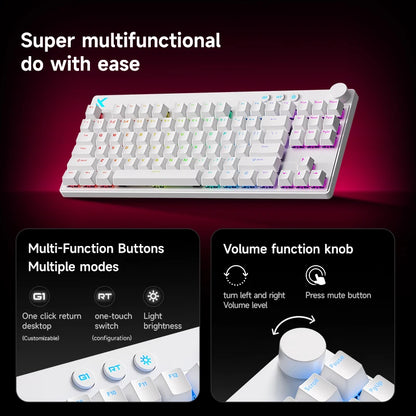 MCHOSE MIX87 Wired Gaming Keyboard Magnetic Switch Keyboard 8K+256K Esport 0.08ms Low Latency E-Sports Custom Gamer Accessories