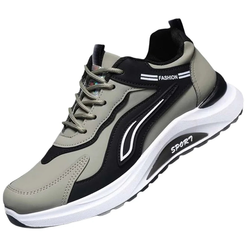 Men's Fashionable Korean Style Lace-Up Casual Running Shoes Comfortable Breathable Thick Bottom Sports Sneakers