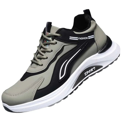 Men's Fashionable Korean Style Lace-Up Casual Running Shoes Comfortable Breathable Thick Bottom Sports Sneakers