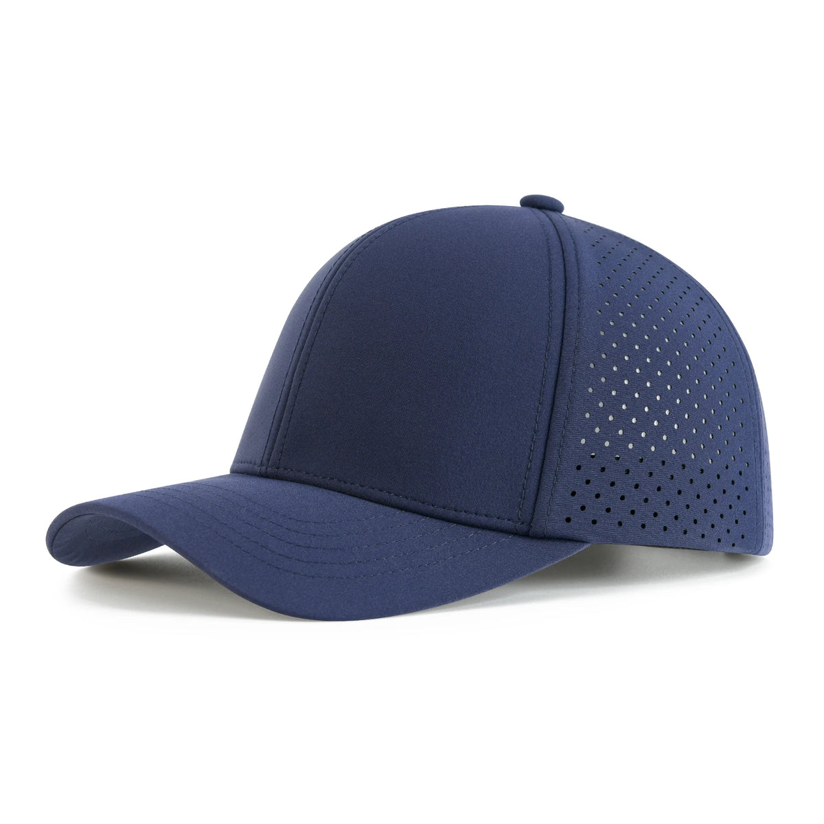 Casquette de baseball pour homme VOBOOM à séchage rapide, en maille découpée au laser, à visière incurvée et fermeture à pression, pour le sport en plein air, la course à pied et les voyages, couleur noire