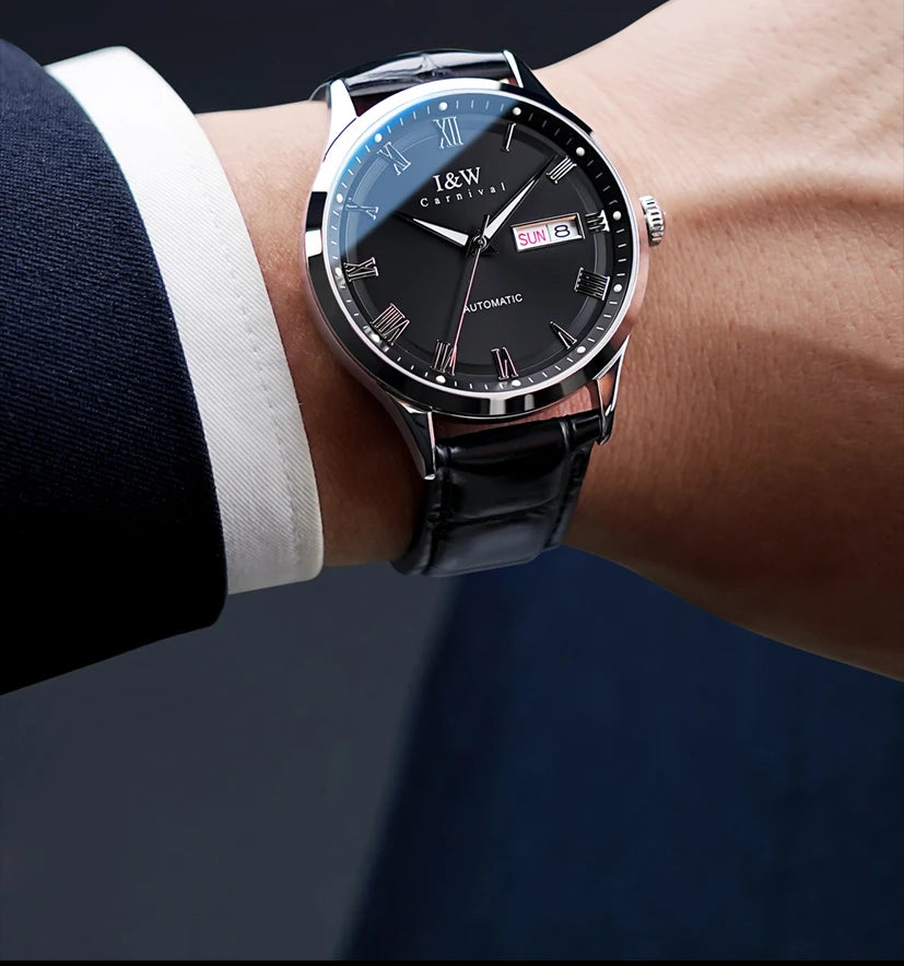 Carnival Brand High-end Series I&W Mechanical Watches Luxury Sapphire MIYOTA Movement Automatic Watches HD Luminous Reloj Hombre