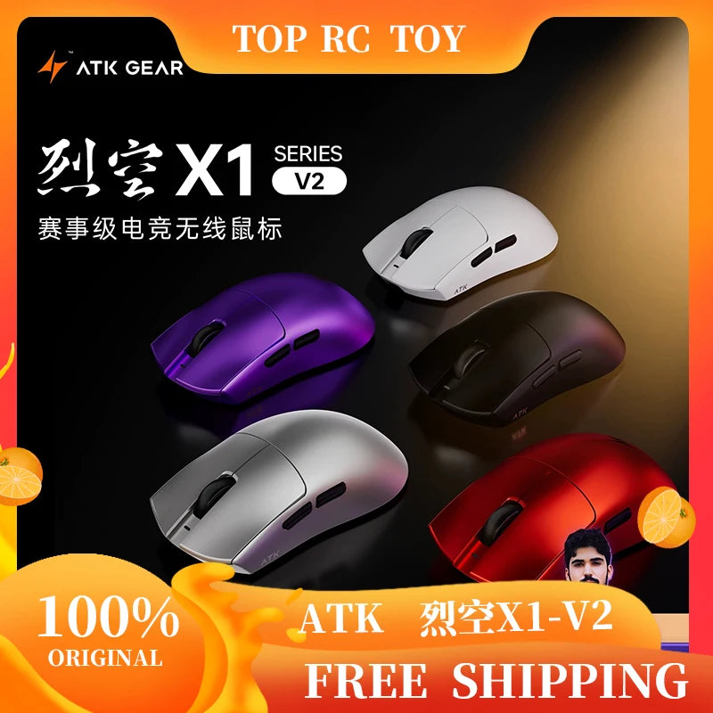 ATK X1 V2 Ultimate 2.0 Mouse Wireless Paw3950 Ultra 54g Lightweight 750ips 0.163ms Low Latency 650ips Gamer New Accessory Gifts