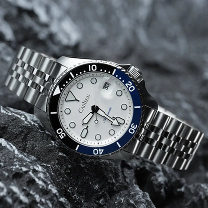 CADISEN New Luminous Men Mechanical Wristwatches Ceramic Bezel Sapphire Glass Automatic Watch Men Relogio Masculino
