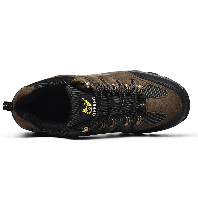 Winter Casual Shoes Men Leather Comfortable Walking Shoes Autumn Classic Outdoor Sneakers Women High Top Hiking Sneakers Lace Up