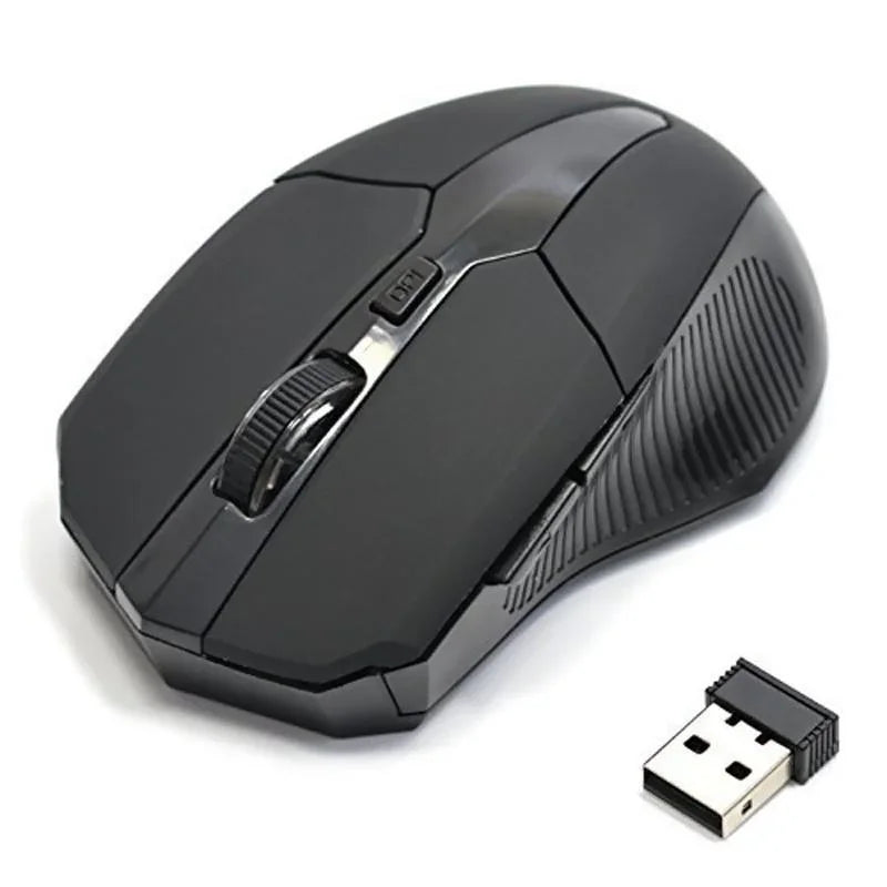 Rato sem fios 2.4Ghz 1200DPI, rato gaming ótico ajustável sem fios, para casa, escritório, jogos, PC, computador e portátil