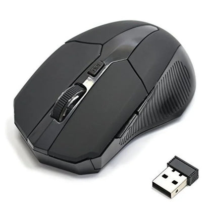 Rato sem fios 2.4Ghz 1200DPI, rato gaming ótico ajustável sem fios, para casa, escritório, jogos, PC, computador e portátil