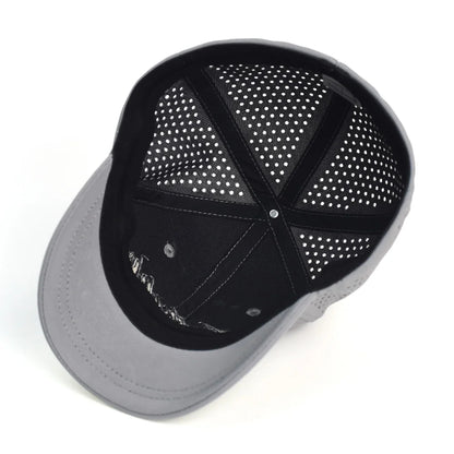 Șapcă de baseball cu plasă, bor scurt, spate închis, pentru bărbați și femei, respirabilă, cu închidere cu capsă, ajustabilă, stil „dad hat”, în culori uni, stil „trucker”