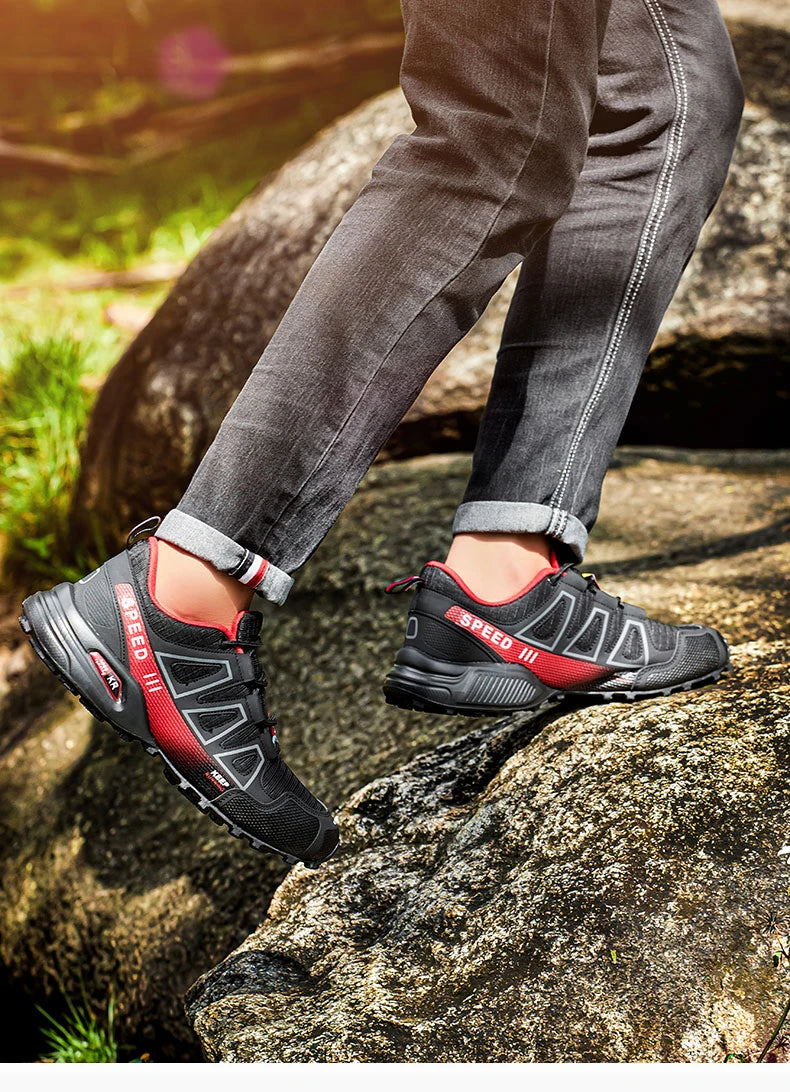 Hiking Shoes Men's Outdoor Rubber-Soled Non-Slip Tactical Training Shoes Lightweight Comfortable Hiking Travel Sports Shoes Men