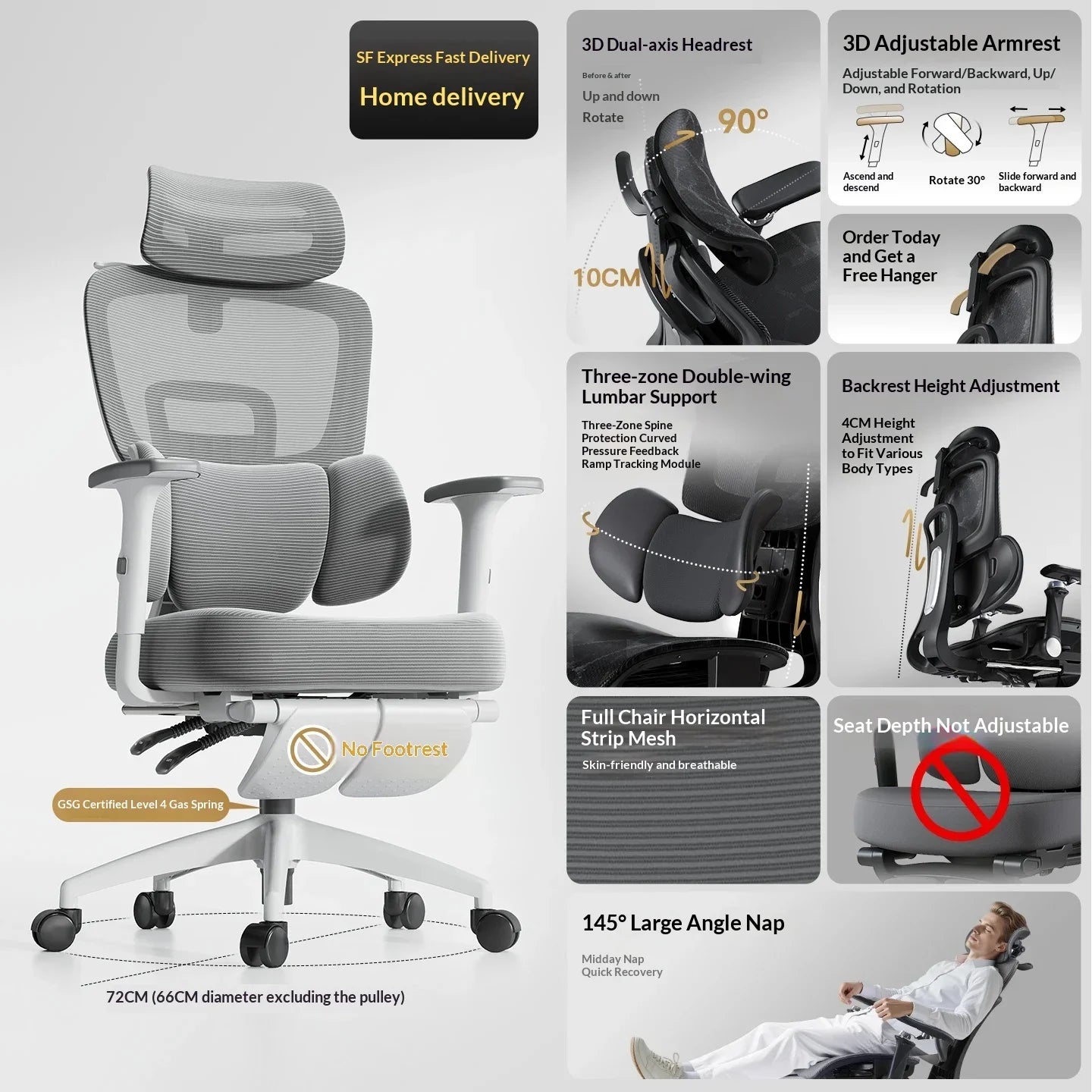 Modern Gaming Chair Racing Style Ergonomic Computer Chair Headrest Footrest Office Chair Gaming Chair Furniture