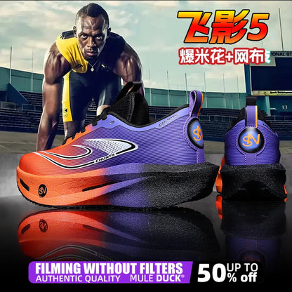 Carbon Plate Sports Running Shoes Marathon Men Breathable Lightweight Women's Comfortable Athletic Nonskid Chunta Sneakers