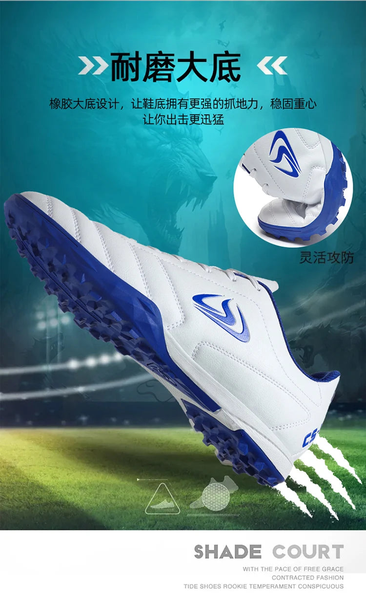 Sapatilhas de futebol de treino unissexo para adulto, tamanho grande, para jogo, interior, exterior e relvado, para jovens e estudantes, 39-45#
