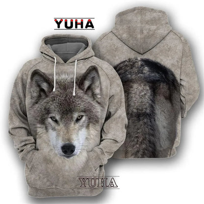 New Wolf Tattoo Vegvisir Black White 3D All Over Printed Men's Hoodie & Sweatshirt Unisex Casual Autumn Tracksuits
