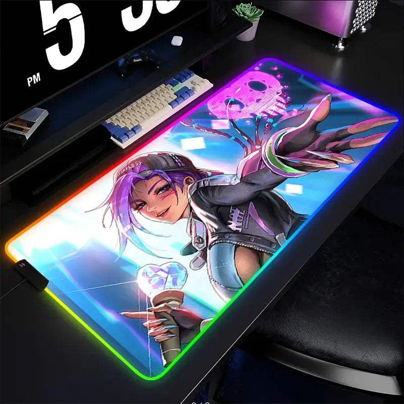 Mouse Pad Gamer Keyboard Pad Overwatch Sombra Desk Mouse Mat LED Carpet Rubber Tapis Souris Gaming RGB Notbook Kawaii Mousepad