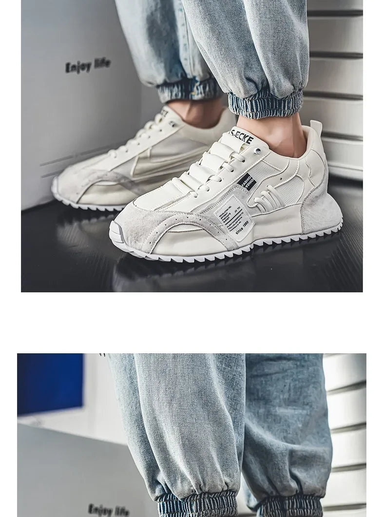 Men Luxury Sneakers Sports Shoes Moccasins Chunky Men Casual Sneakers Comfortable Breathable Trend Designed Personality Shoes