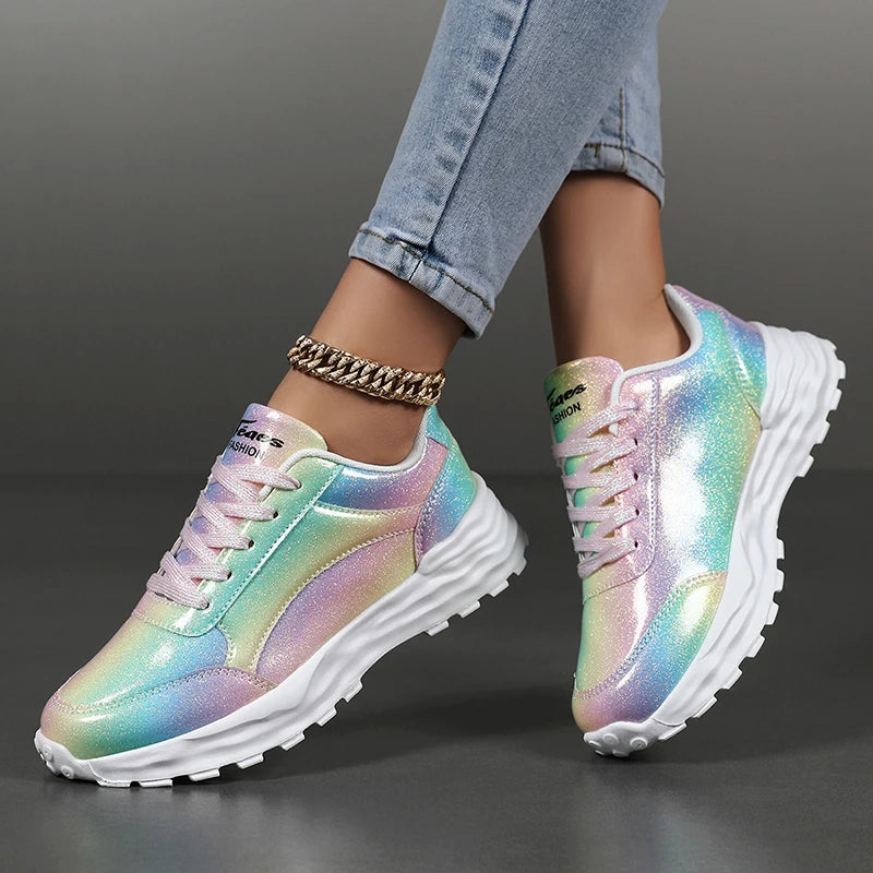 New Summer Fashionable Womens Sports Shoes Versatile Lightweight and Durable Running Shoes Shock-absorbing Daily Walking Shoes
