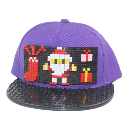 Crtani patchwork bejzbol kape, uradi-sam blokovi, snapback kape, hip hop kape za muškarce i žene, odvojivi pikseli, kape za tatu, dječje kape, kape za odrasle