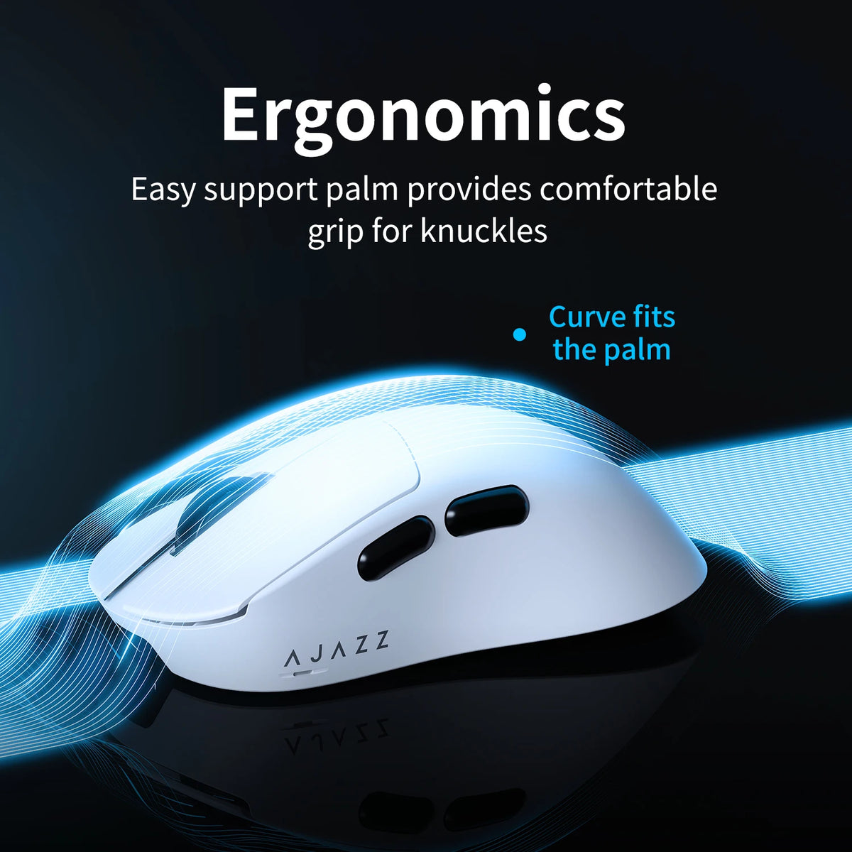 AJAZZ AJ179 V2 MAX Tri-Mode Wireless Gaming Mouse, 56g Lightweight PAW3311 Sensor, 12000 DPI, Rechargeable Right-Hand Gaming Mouse